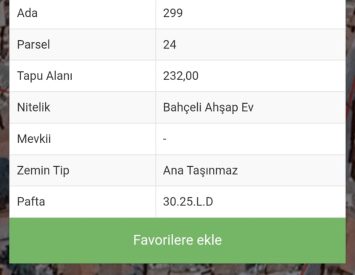 Satılık müstakil arsa